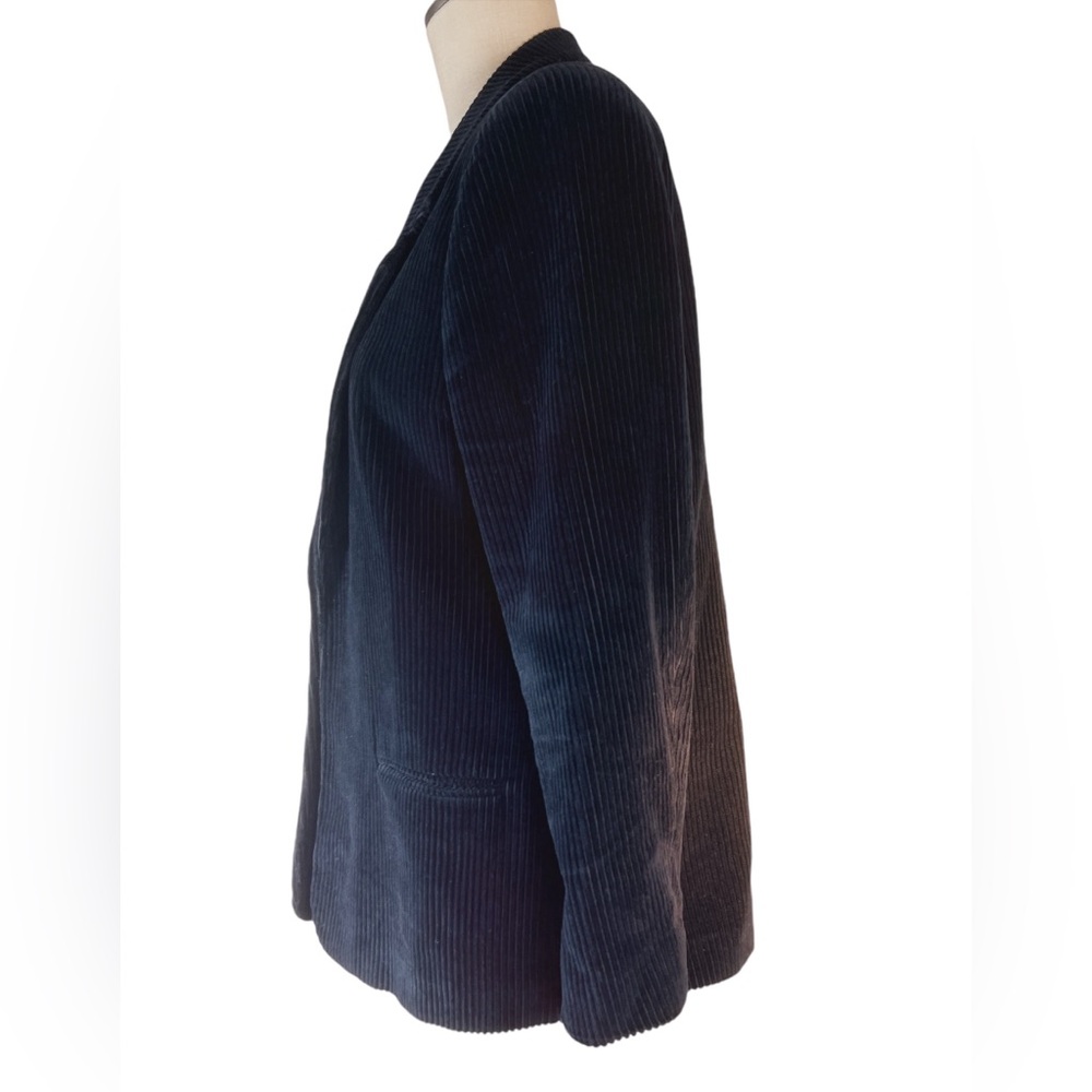 St. Stephen Collection Vintage Corduroy Blazer Size 12 Black Academia Pr… - Picture 4 of 7